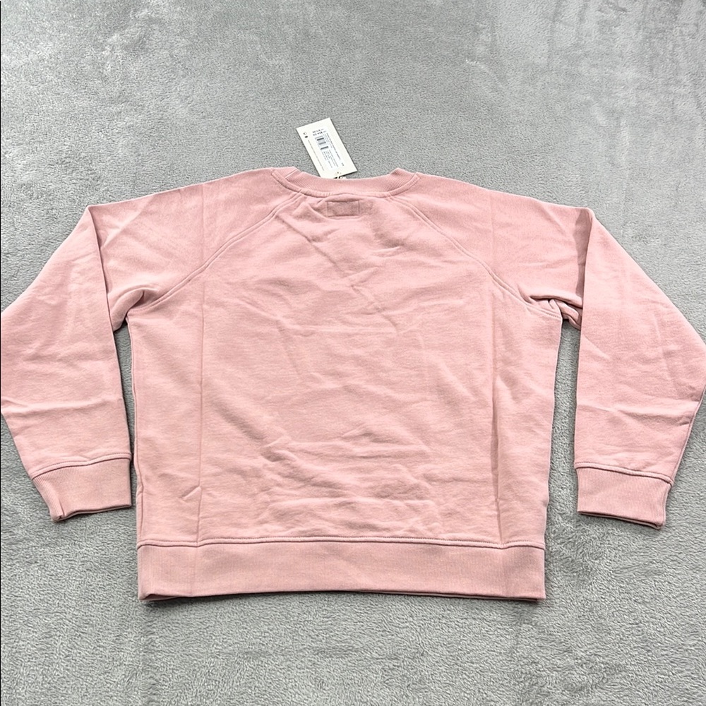 NEW Pact L 100% Organic Cotton Women Pink Pale Mauve Downtime Crew Neck Sweater - Picture 10 of 13